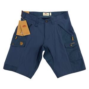 Fjallraven Abisko Shorts Mens 30 Blue G-1000 Stretch Hiking Trekking Trail New